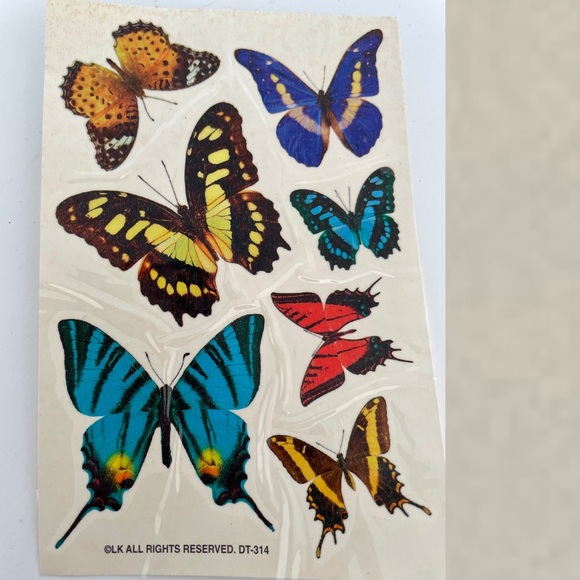 VINTAGE Y2K Butterflies Temporary TATTOOS - Picture 2 of 5